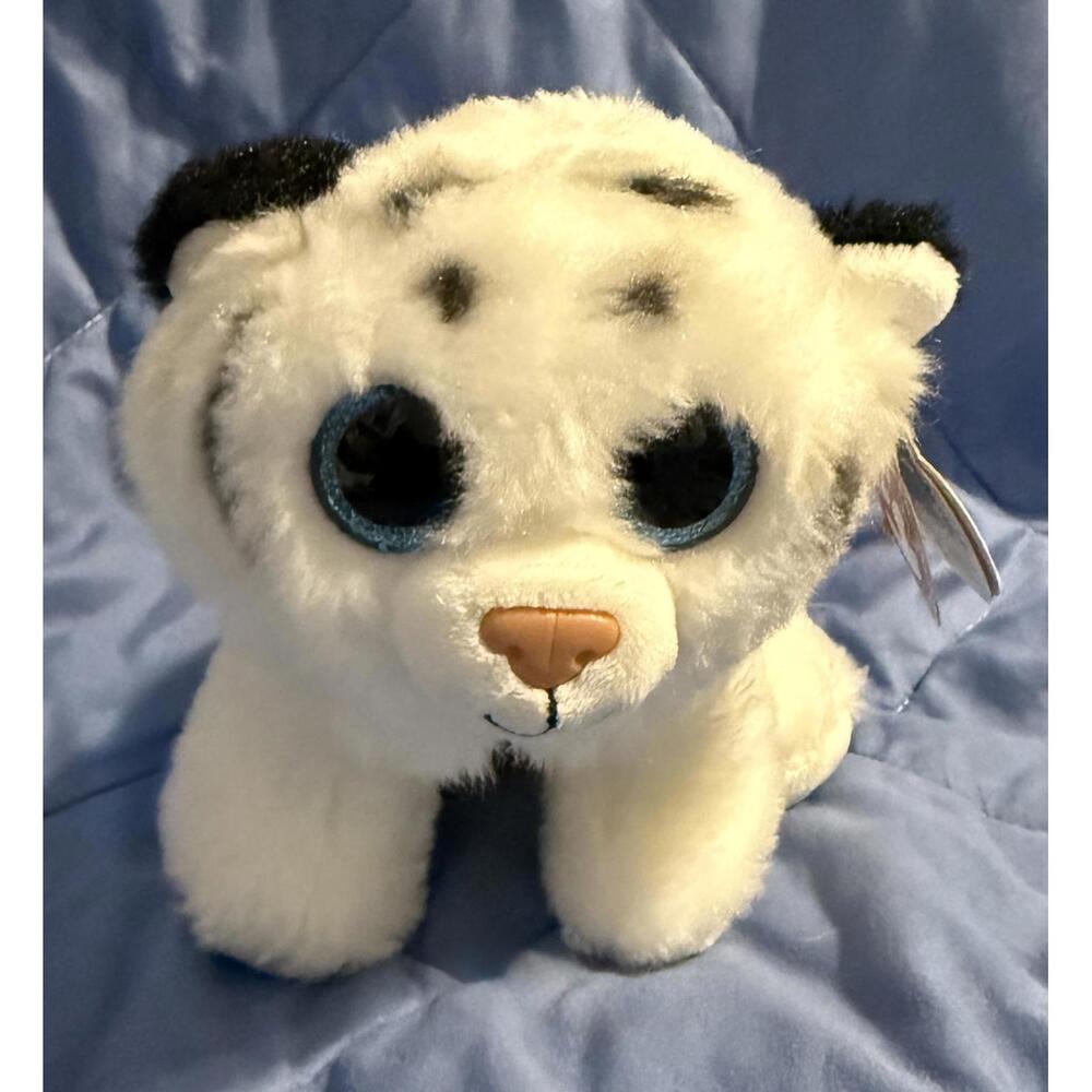 TY Beanie Baby TUNDRA the White Tiger 6” Plush Stuffed Animal 2015 New With Tags